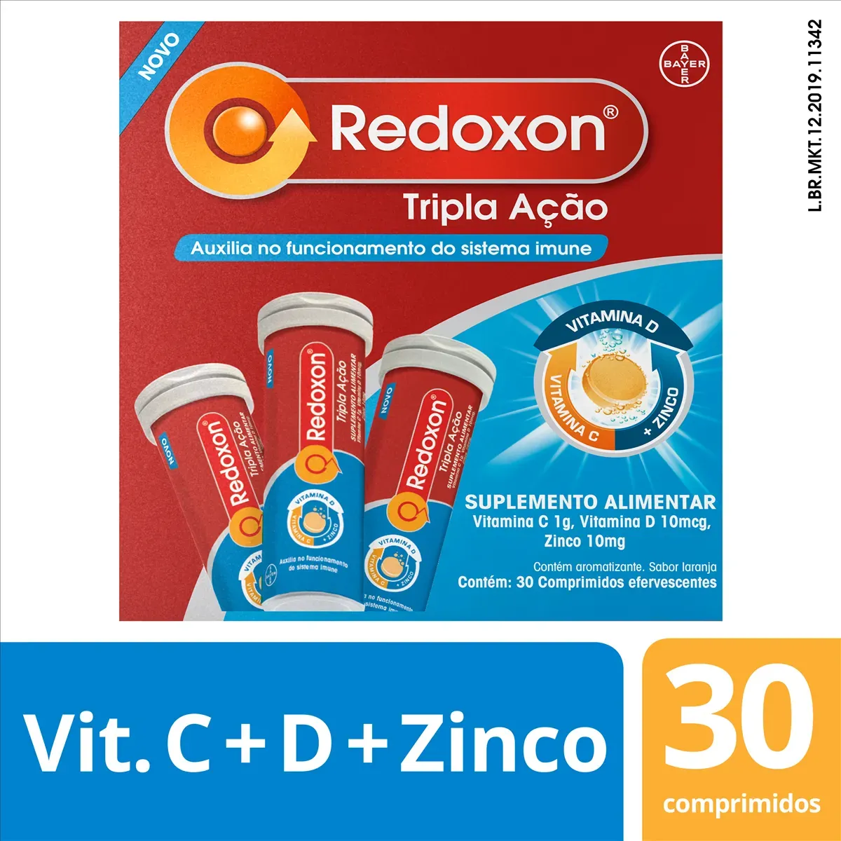 Imagem de Vitamina C Efervescente Redoxon Tripla Ação 30 comprimidos