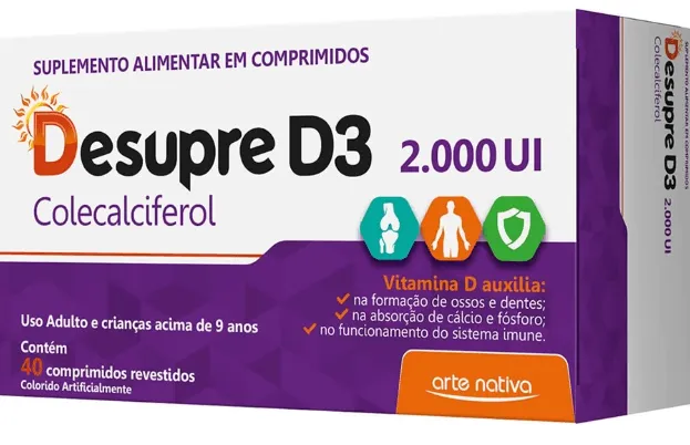 Imagem de Vitamina D - Desupre 2000Ui com 40 comprimidos