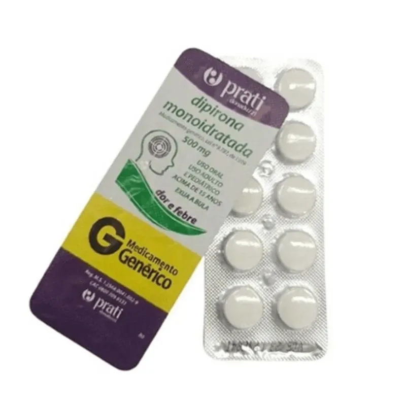 Imagem de Dipirona 500Mg Com 10 Comprimidos Genérico Prati