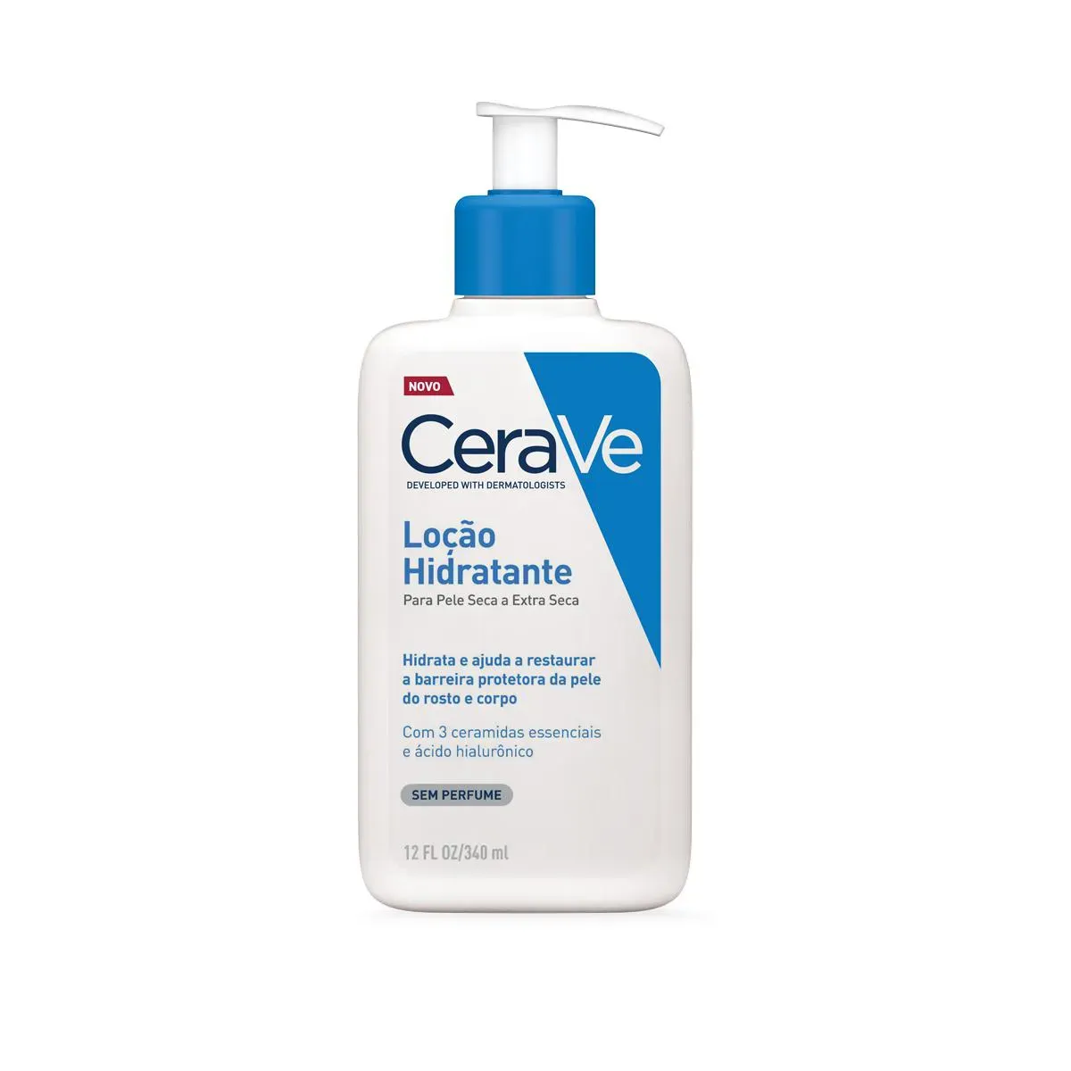 Imagem de Loção Hidratante Corporal CeraVe Pele Seca a Extra Seca Hidratação Corporal com Ceramidas e Ácido Hialurônico 340ml