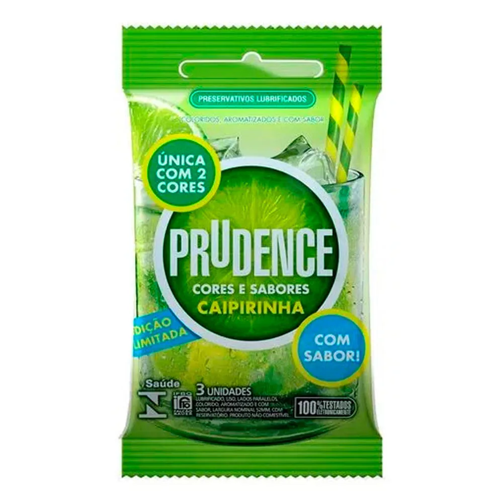 Imagem de Preservativo Prudence Caipirinha 3 Unidades