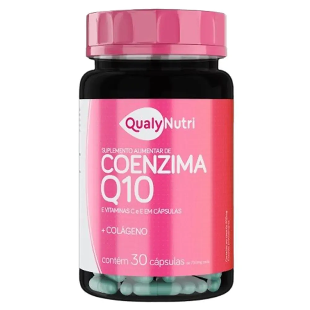 Imagem de Coenzima Q10 30mg com Colageno 30caps Qualynutri