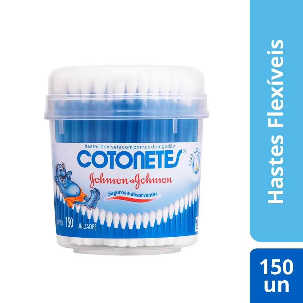Imagem de Cotonetes Hastes Flexíveis Pote com 150 unidades