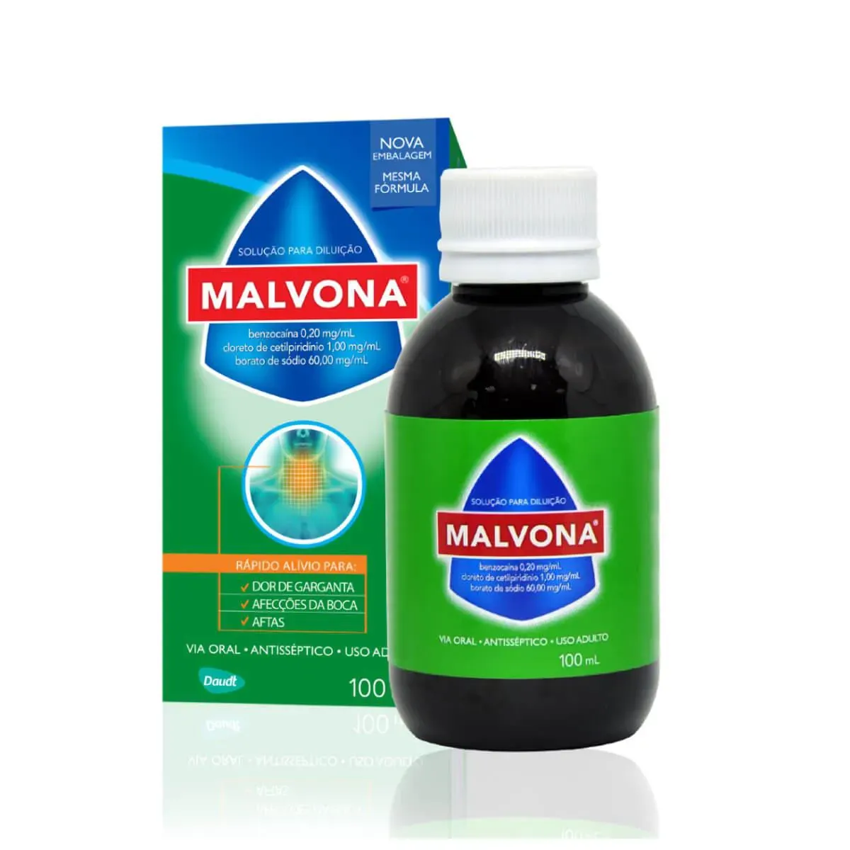 Imagem de Solução Antisséptica Bucal Malvona com 100ml