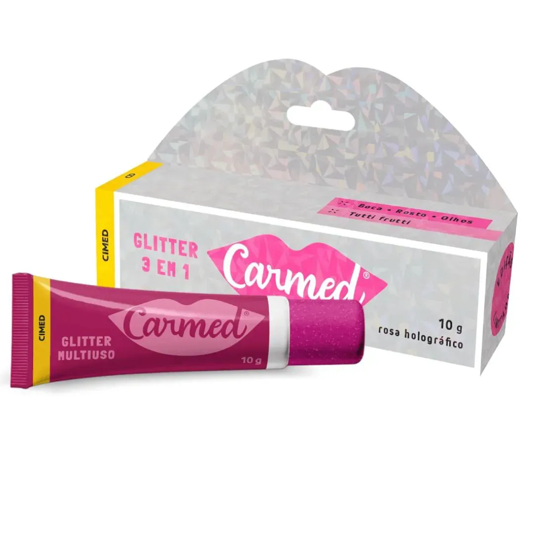 Imagem de Carmed Hidratante Labial Glitter 3 em 1 10g