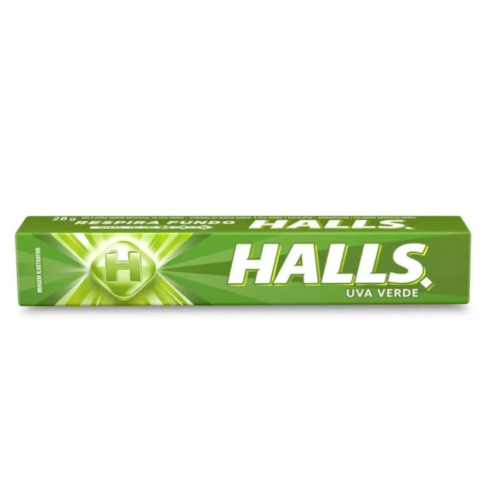 Imagem de Bala Halls Uva Verde 28g
