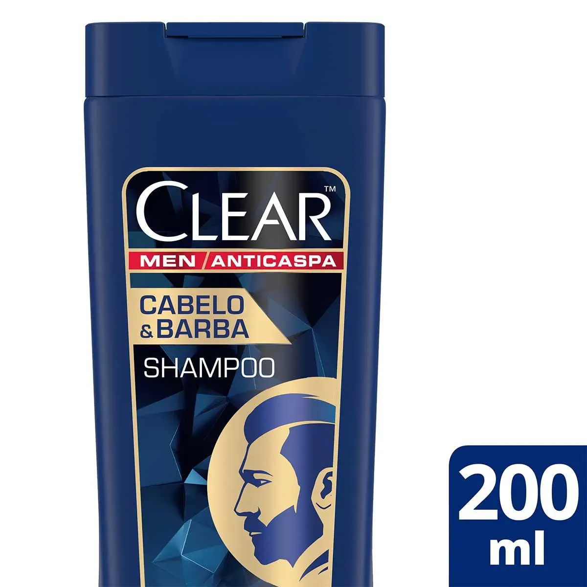 Imagem de Shampoo Anticaspa Clear Men Cabelo & Barba Limpa, Hidrata e Fortalece 200ml