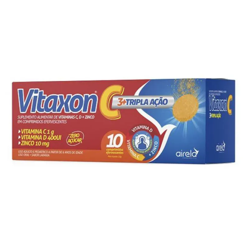 Imagem de Vitamina C Vitaxon C Tripla Ação 10 comprimidos