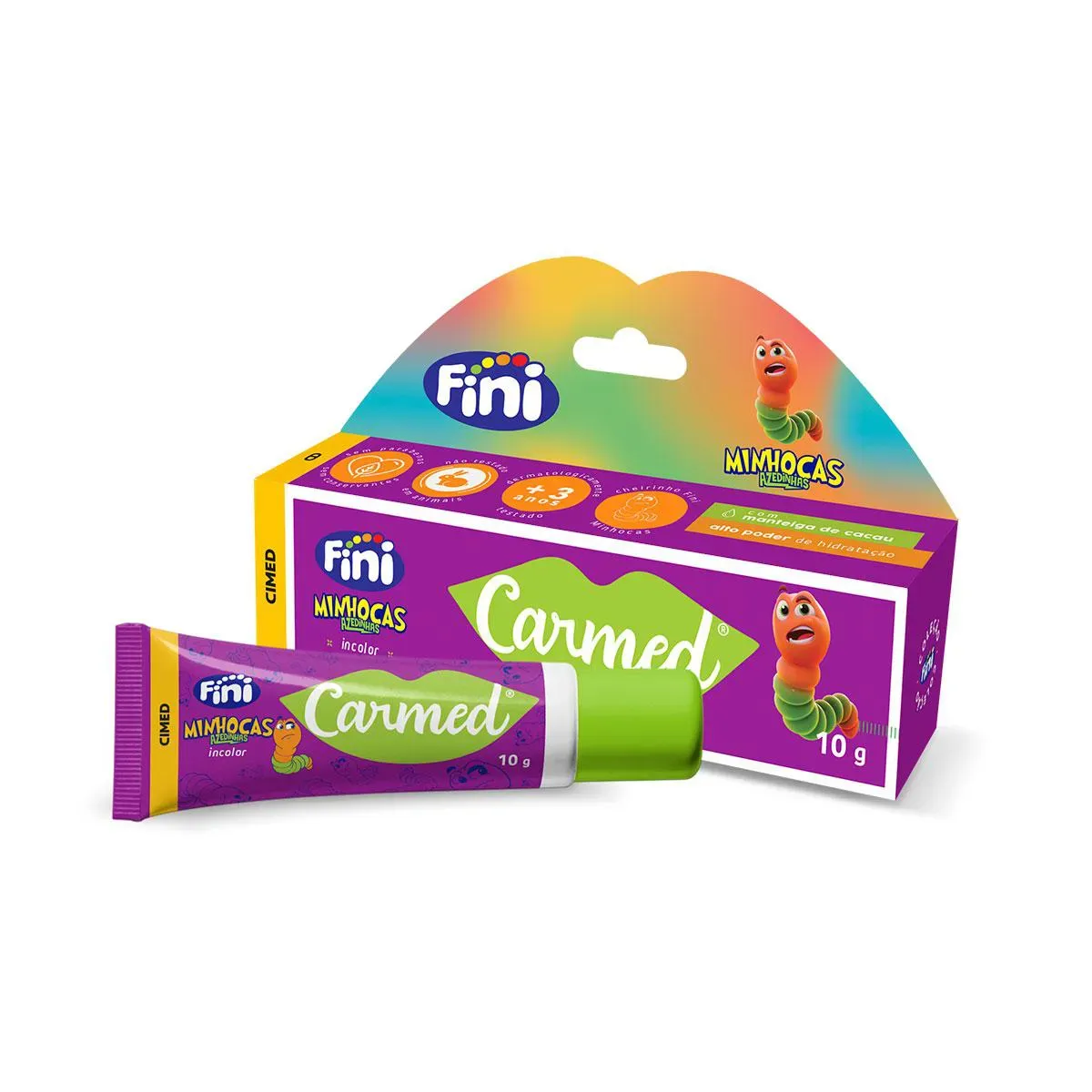 Imagem de Hidratante Labial Carmed Fini Minhocas Azedinhas Incolor 10g