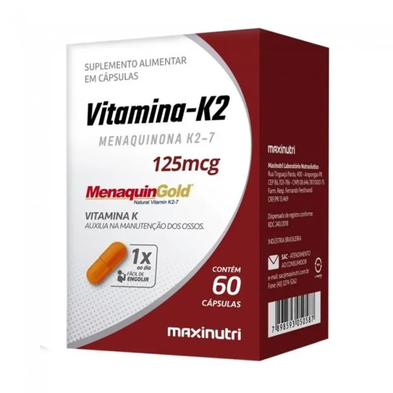 Imagem de Vitamina K2 (60 Cápsulas) - Padrão: Único