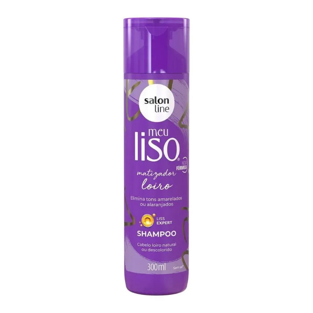 Imagem de Shampoo Matizador Salon Line Meu Liso Cabelos Loiros 300g