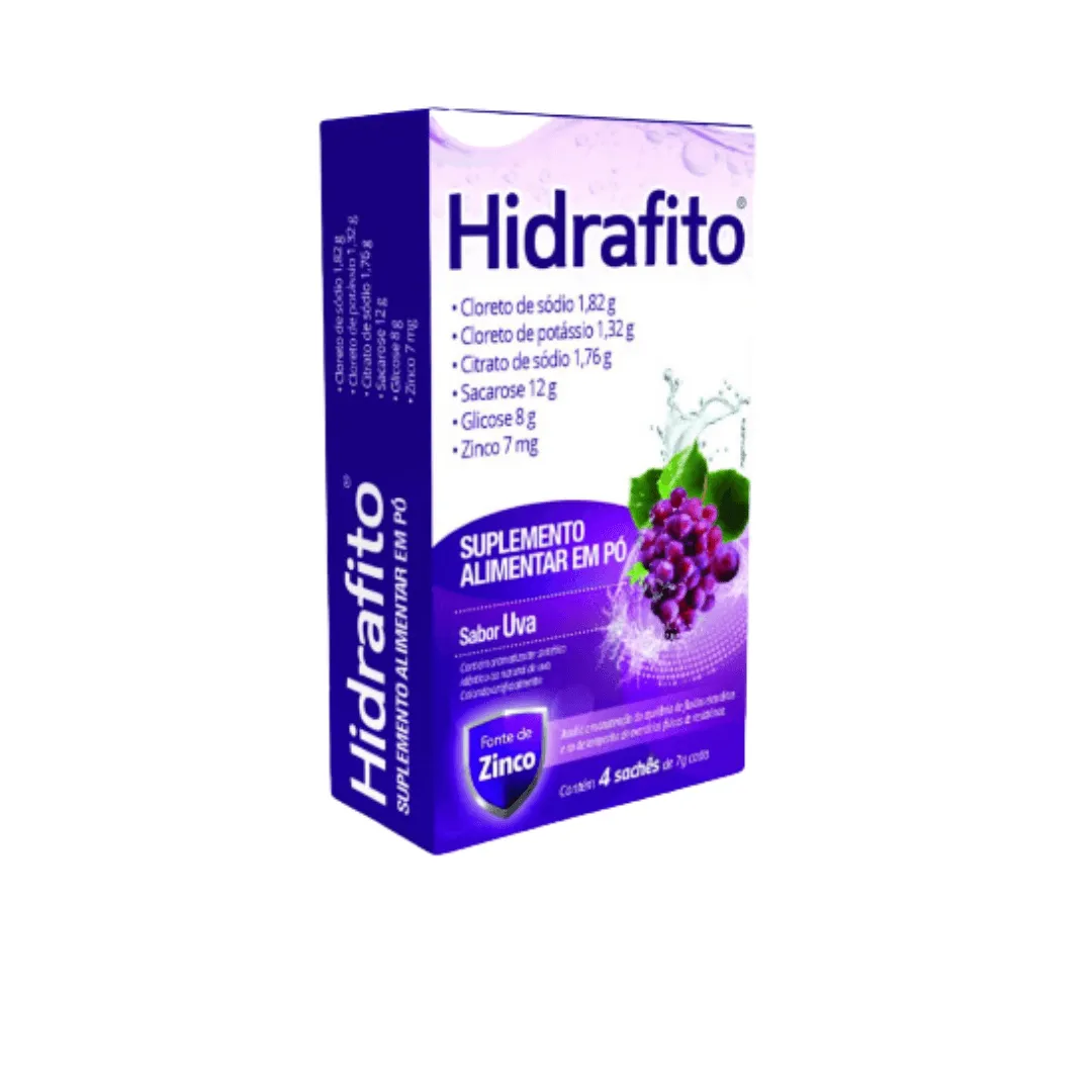 Imagem de Suplemento Alimentar em Pó Sabor Uva 4 Sachês - Hidrafito