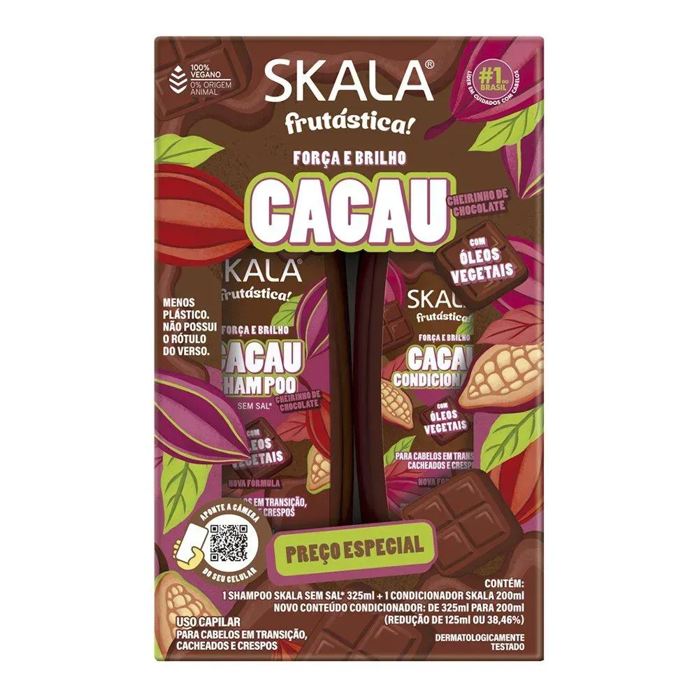 Imagem de Shampoo 325Ml + Condicionador Skala Cacau 200Ml